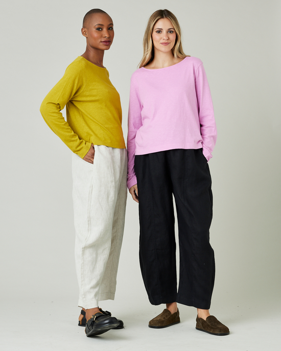 Perfectly Imperfect Mabel Black Linen Trousers