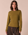Lila Fresh Olive Cotton Top