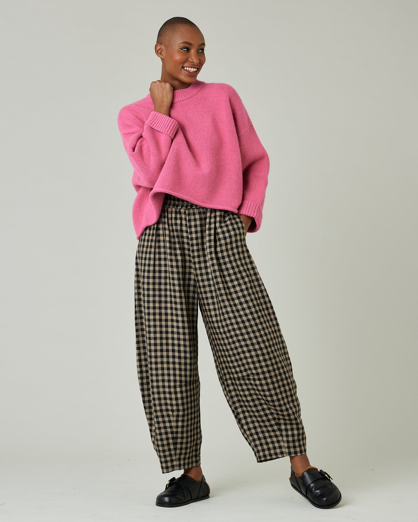 Daisy Coffee Gingham Linen Trousers – Beyond Nine