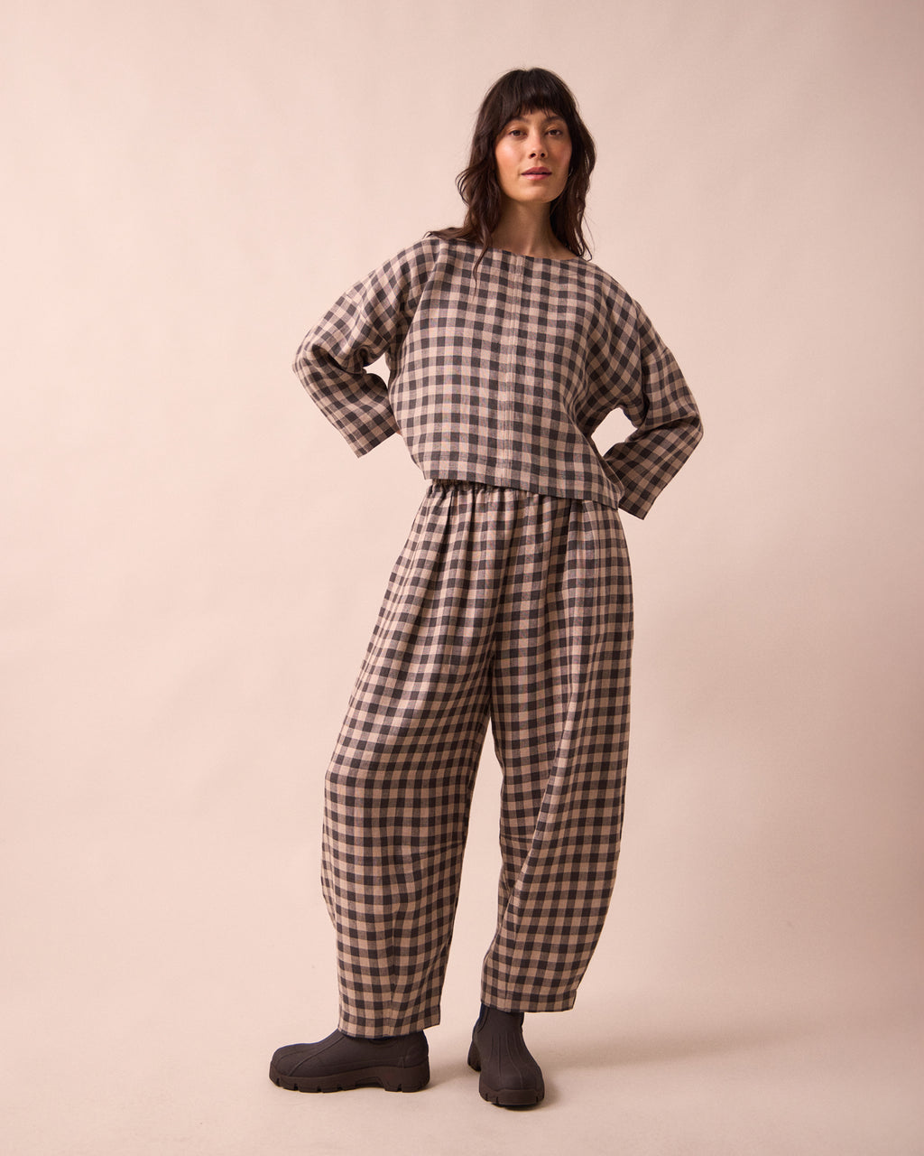 Daisy Gingham Linen Trousers