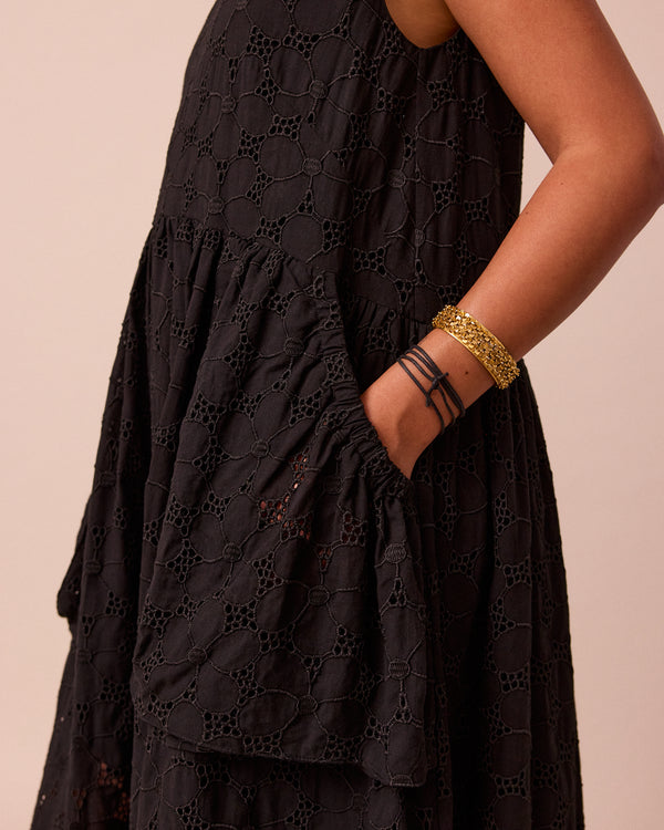 Darcy Black Broderie Dress