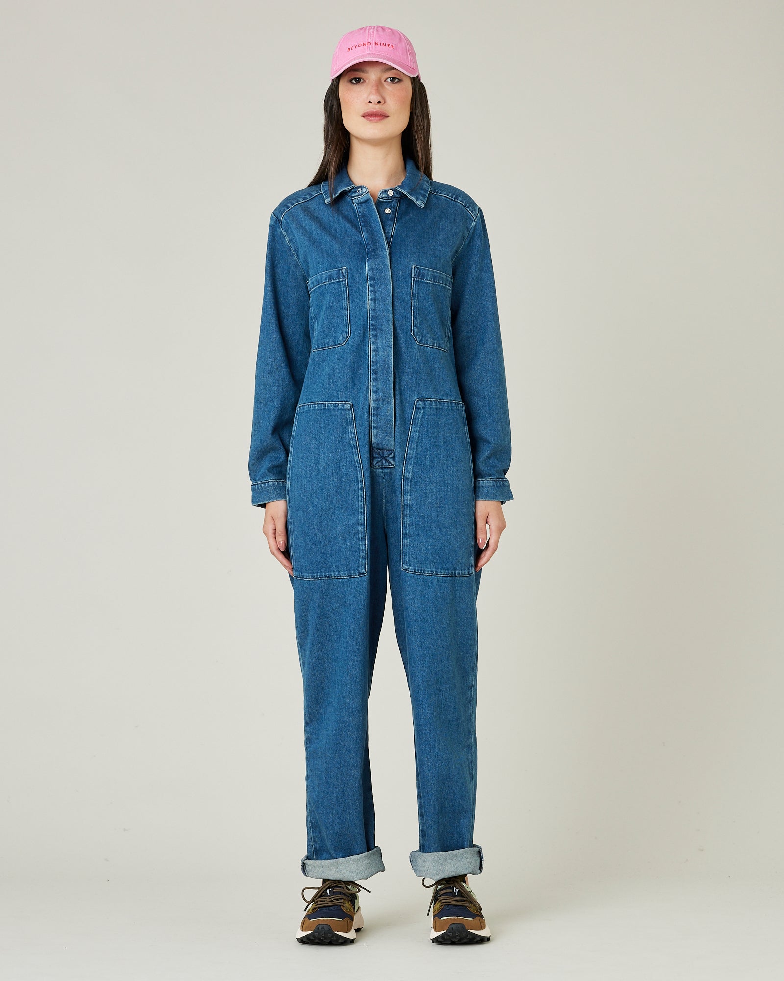 Denim Coverall Mid Blue Beyond Nine