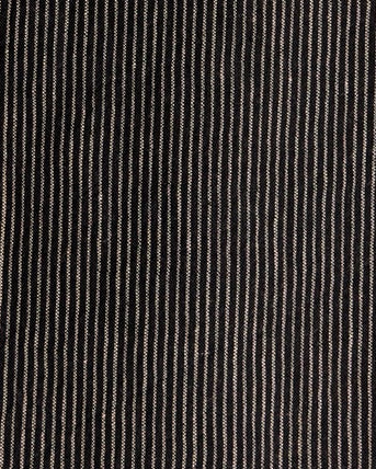 Black & Ecru Pencil Stripe