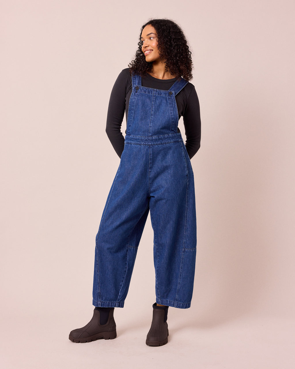 Gwynne Mid Denim Dungarees