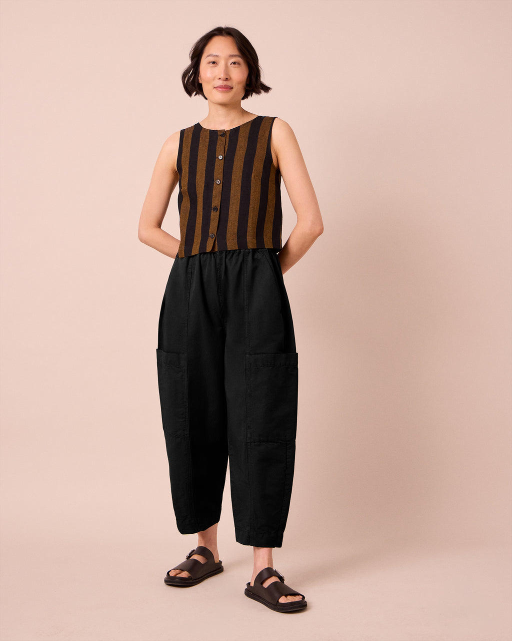 Hilda Cotton Linen Slub Trousers