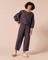 Huxley Cedar Check Linen Trousers