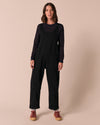 Jolie True Black Denim Jumpsuit