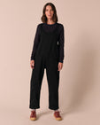 Jolie True Black Denim Jumpsuit