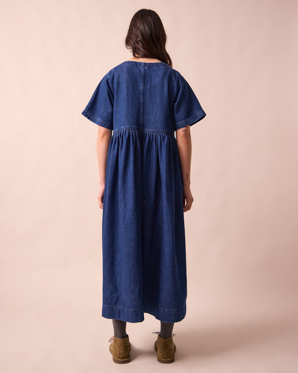 Kera Mid Blue Denim Dress Beyond Nine Kera Mid Blue Denim Dress Beyond Nine