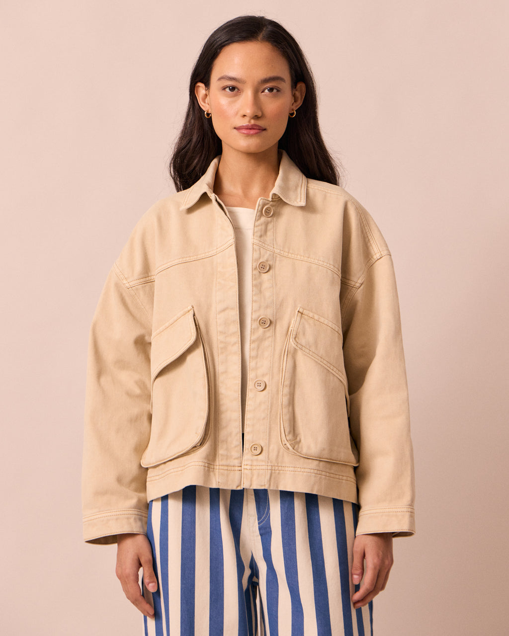 Kitty Raffia Denim Jacket