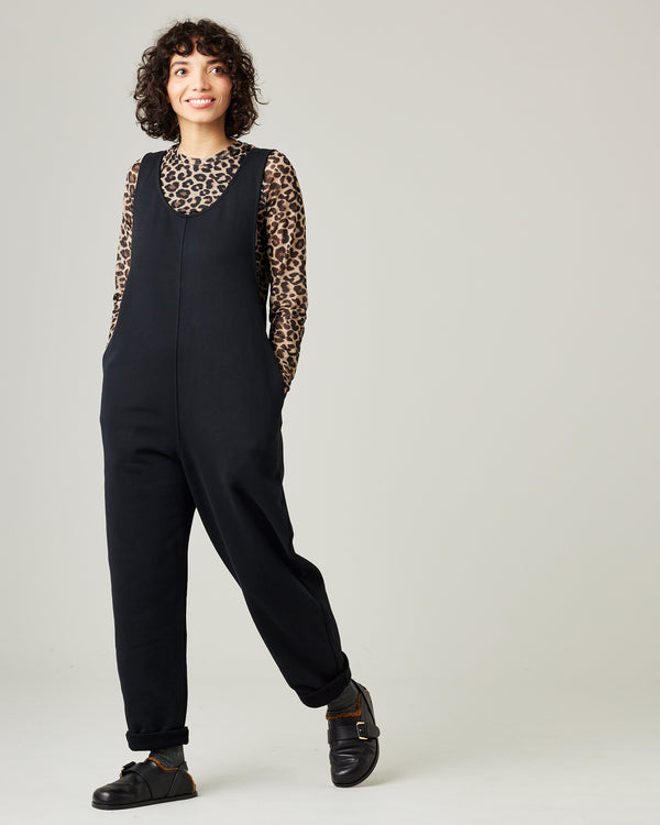 Laura Black Cotton Jersey Jumpsuit – Beyond Nine