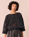 Lily Black Sheer Spot Top