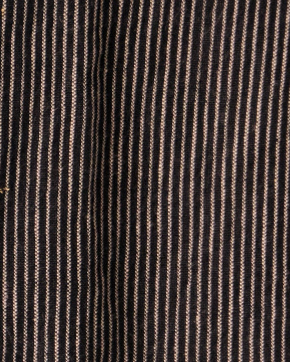 Black & Ecru Pencil Stripe