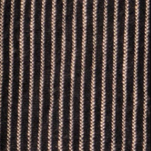 Black & Ecru Pencil Stripe