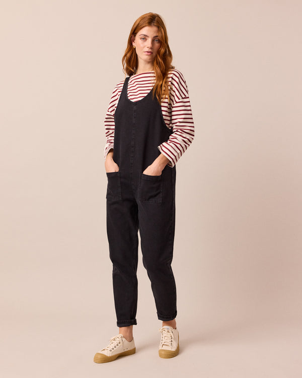 Lola Black Denim Jumpsuit