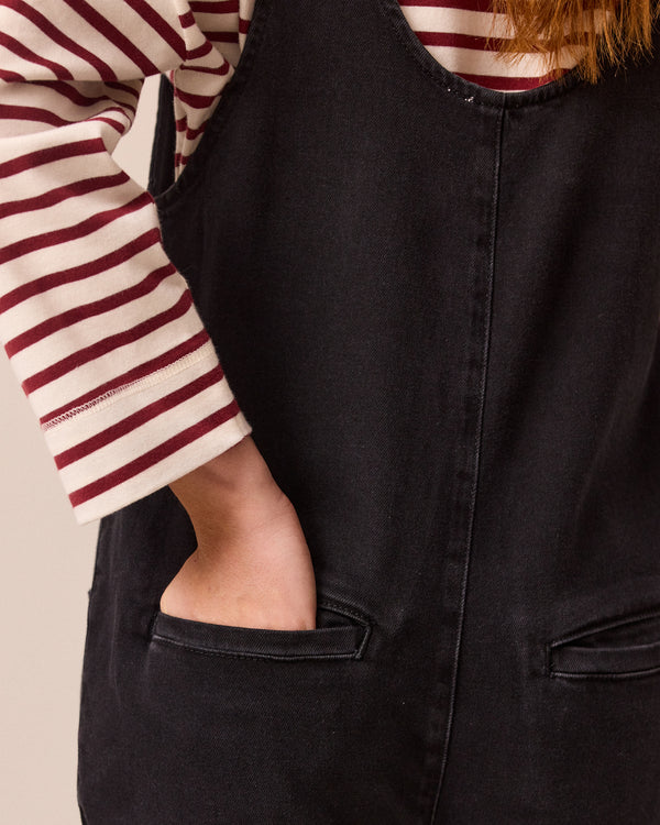 Lola Black Denim Jumpsuit