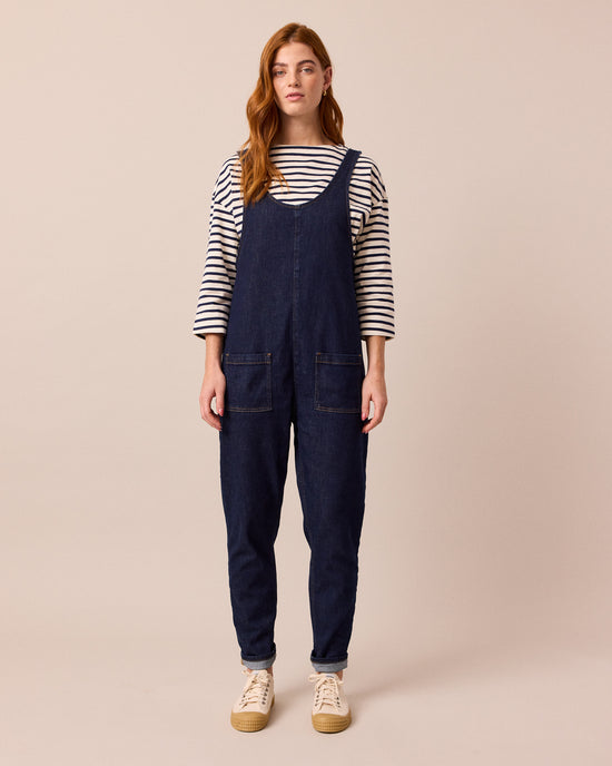 Lola Dark Wash Denim Jumpsuit