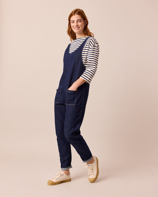 Lola Dark Wash Denim Jumpsuit