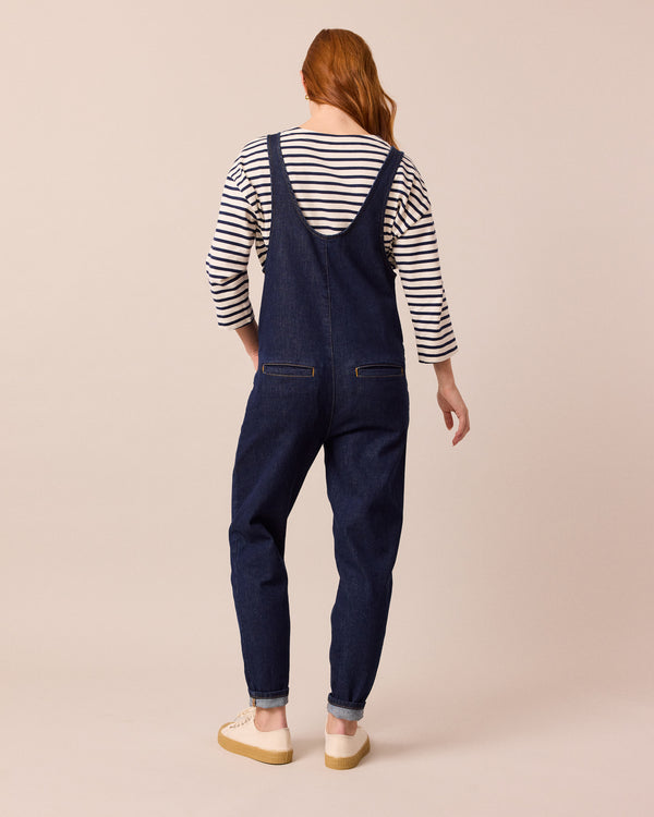 Lola Dark Wash Denim Jumpsuit