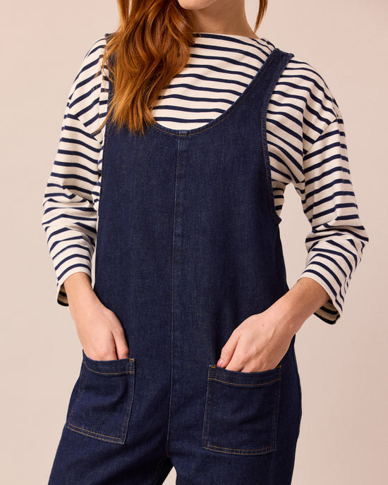 Lola Dark Wash Denim Jumpsuit