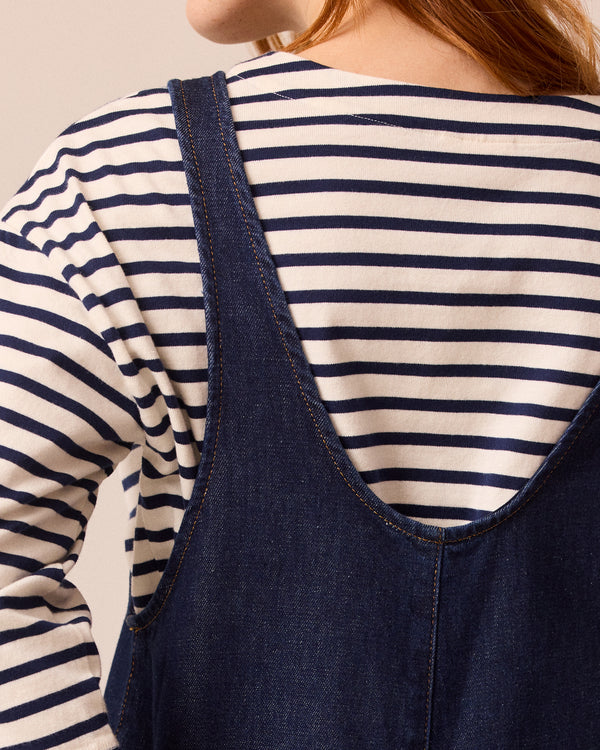 Lola Dark Wash Denim Jumpsuit