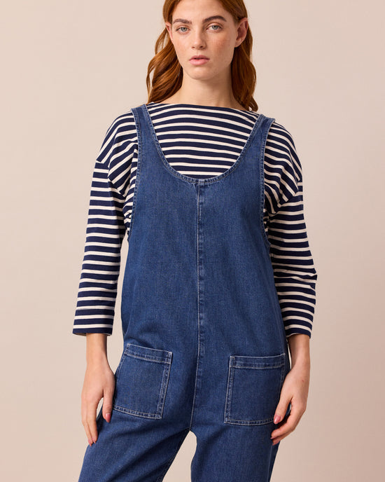 Lola Mid Blue Denim Jumpsuit