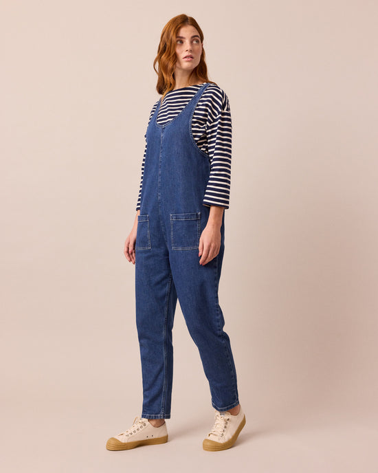 Lola Mid Blue Denim Jumpsuit