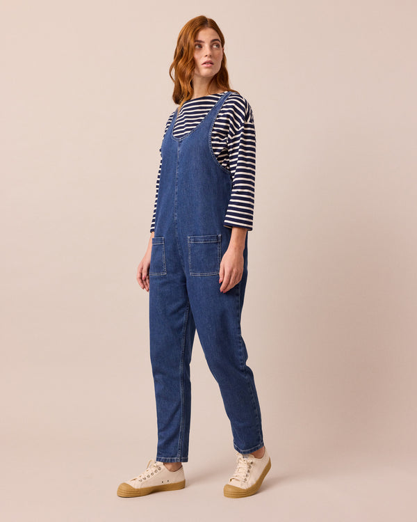 Lola Mid Blue Denim Jumpsuit