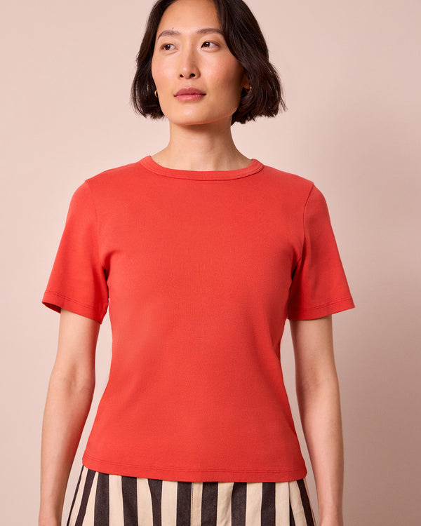 model wears lottie sorbet jersey t shirt