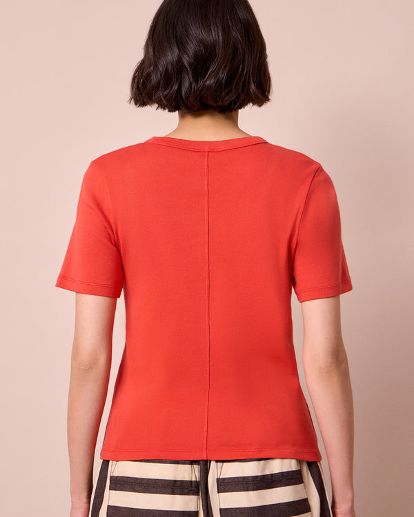 model wears lottie sorbet jersey t shirt