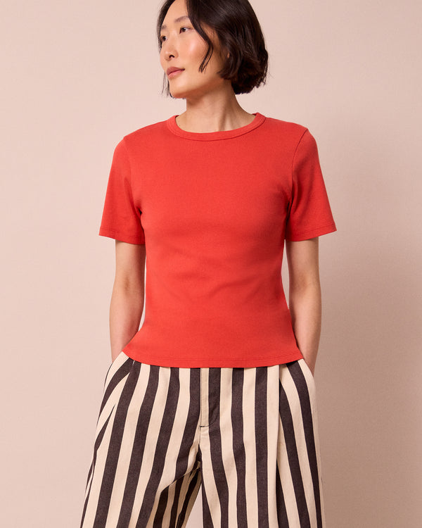 model wears lottie sorbet jersey t shirt