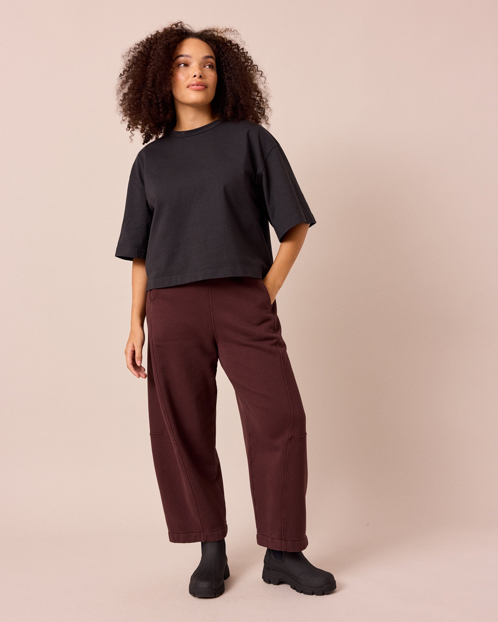 Lyra Black Cherry Fleeceback Jersey Trousers – Beyond Nine