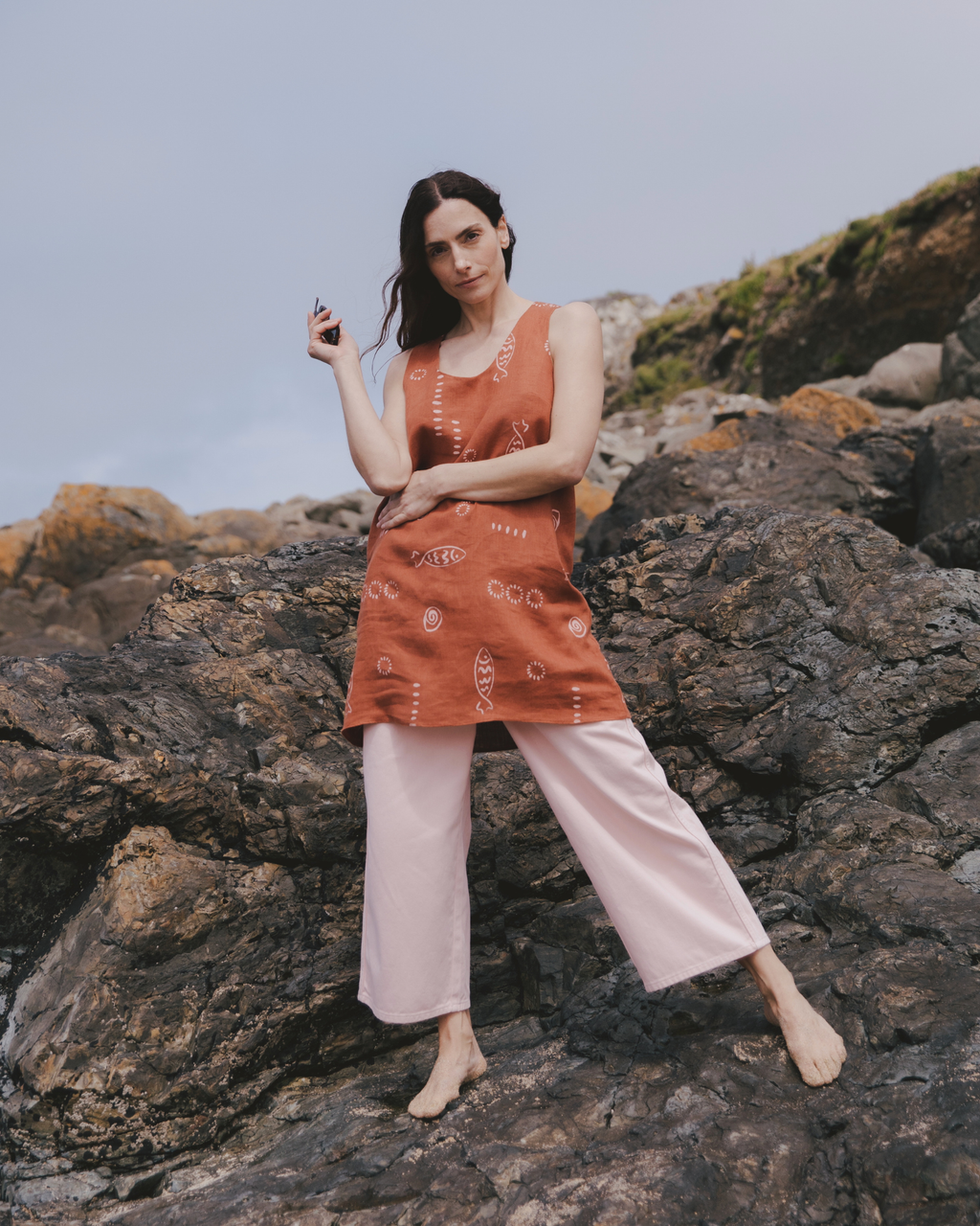 Reeta Beachcomber Print Linen Dress