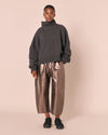 Mabel Pewter Metallic Linen Trousers