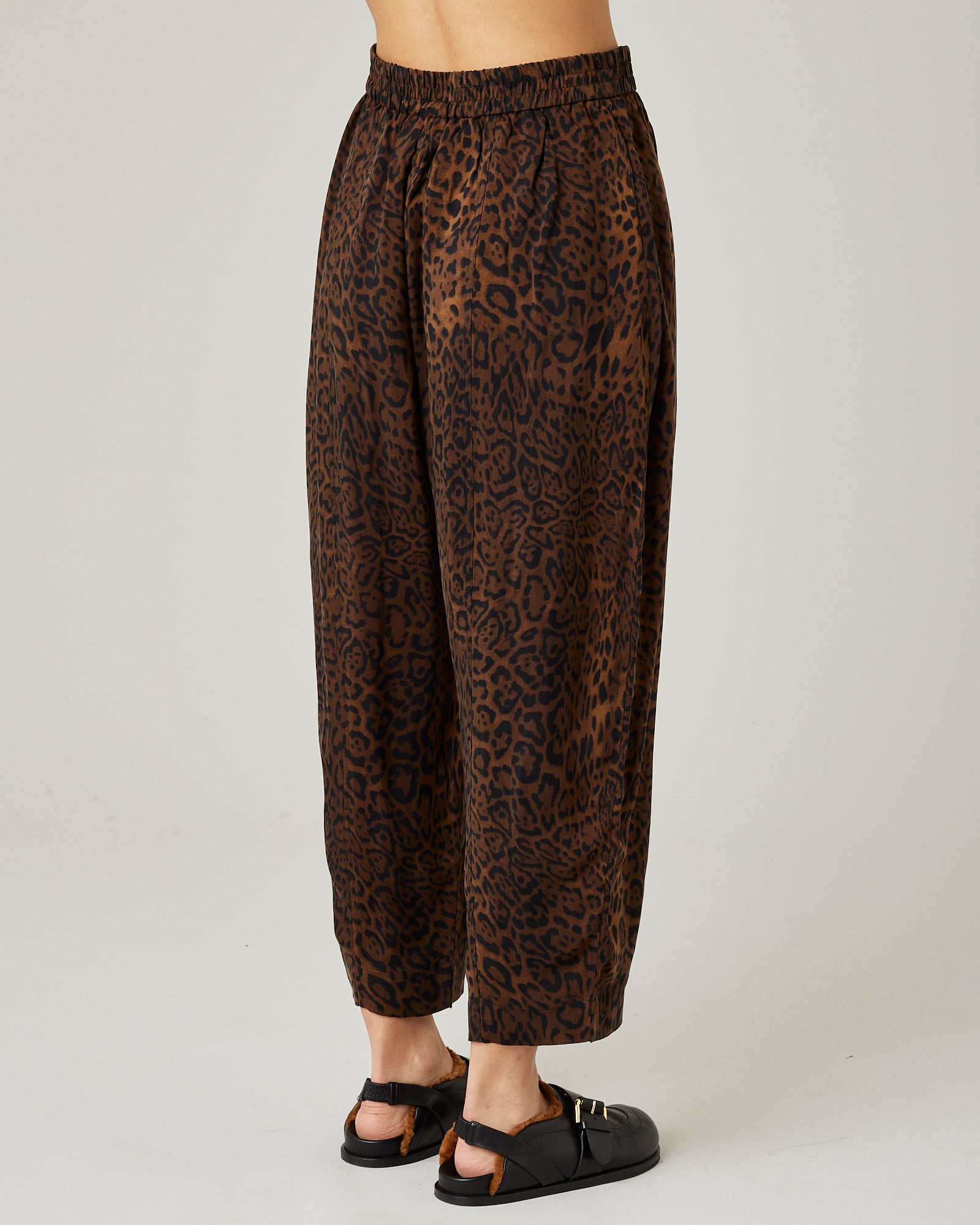 Contrast Boxer Waistband Detail Leopard Print Trousers | boohoo