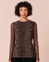 Dark Leopard Mesh Top