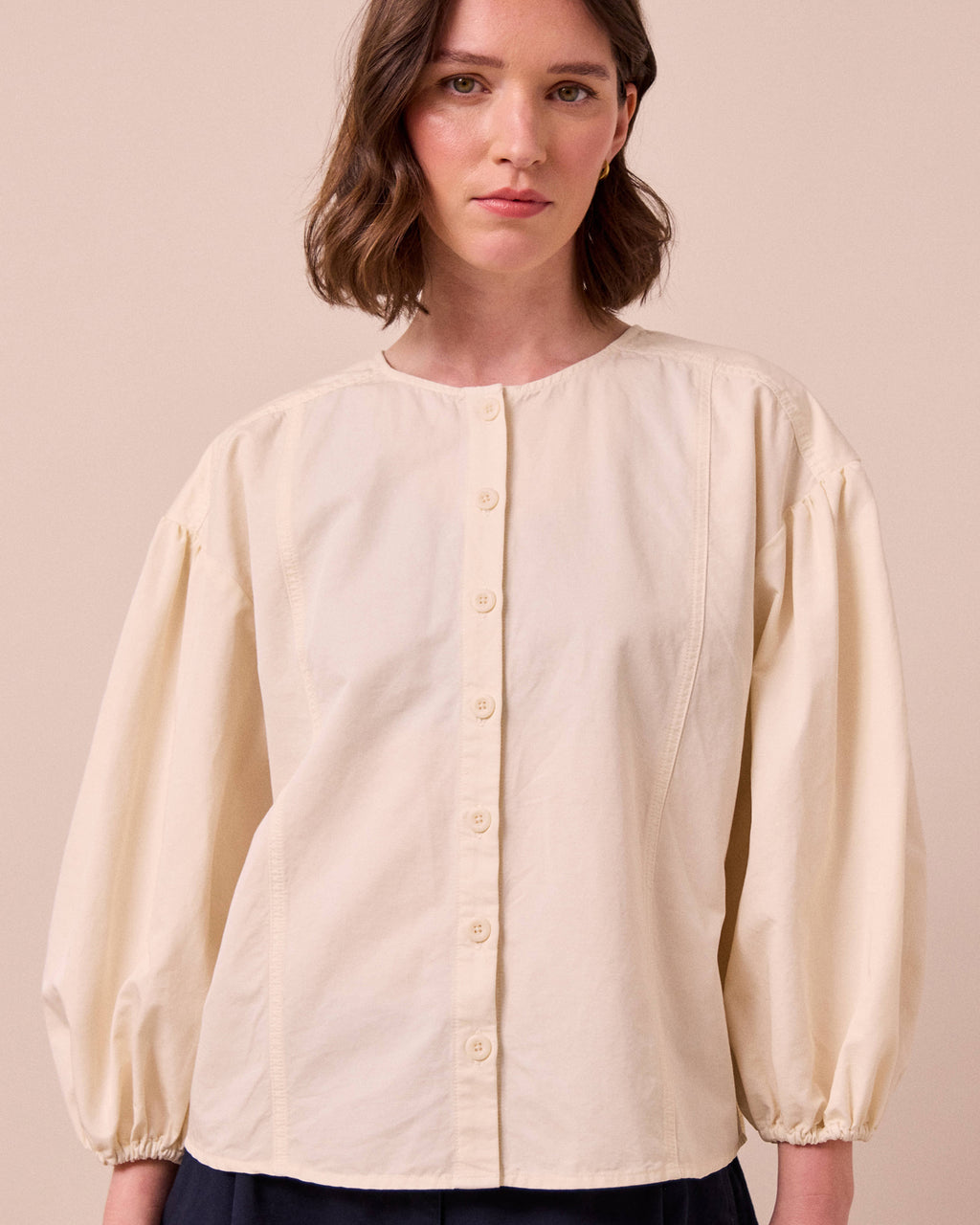 Miley Bone Cotton Linen Shirt