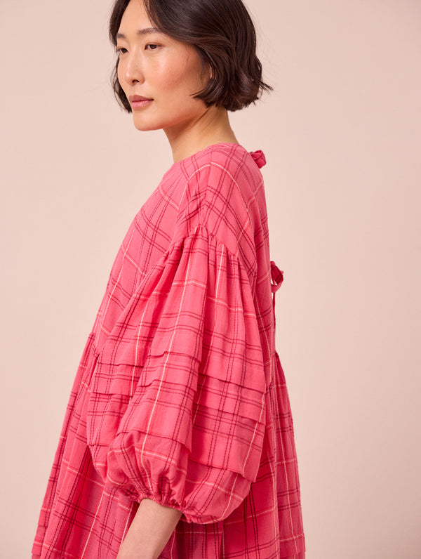 Nina Hot Pink Cotton Gauze Dress – Beyond Nine
