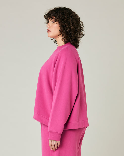 model wears cactus pink noa jumper