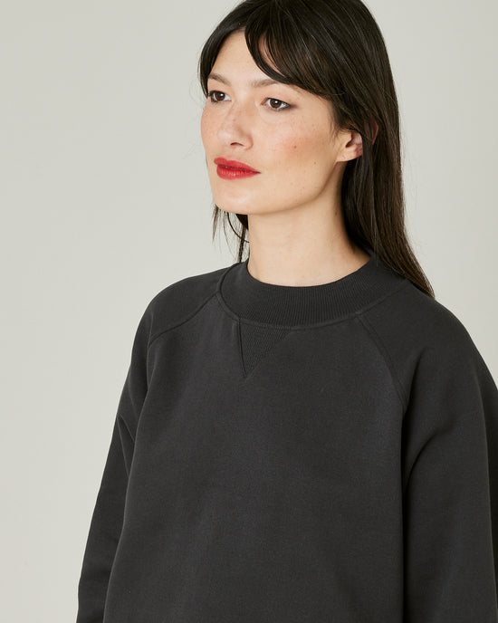 model wears slate jersey noa jumper