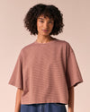 Nova Toffee & Rose Pink Stripe Jersey Top