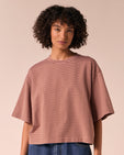 Nova Toffee & Rose Pink Stripe Jersey Top