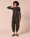 Ophelia Dark Leopard Denim Jumpsuit