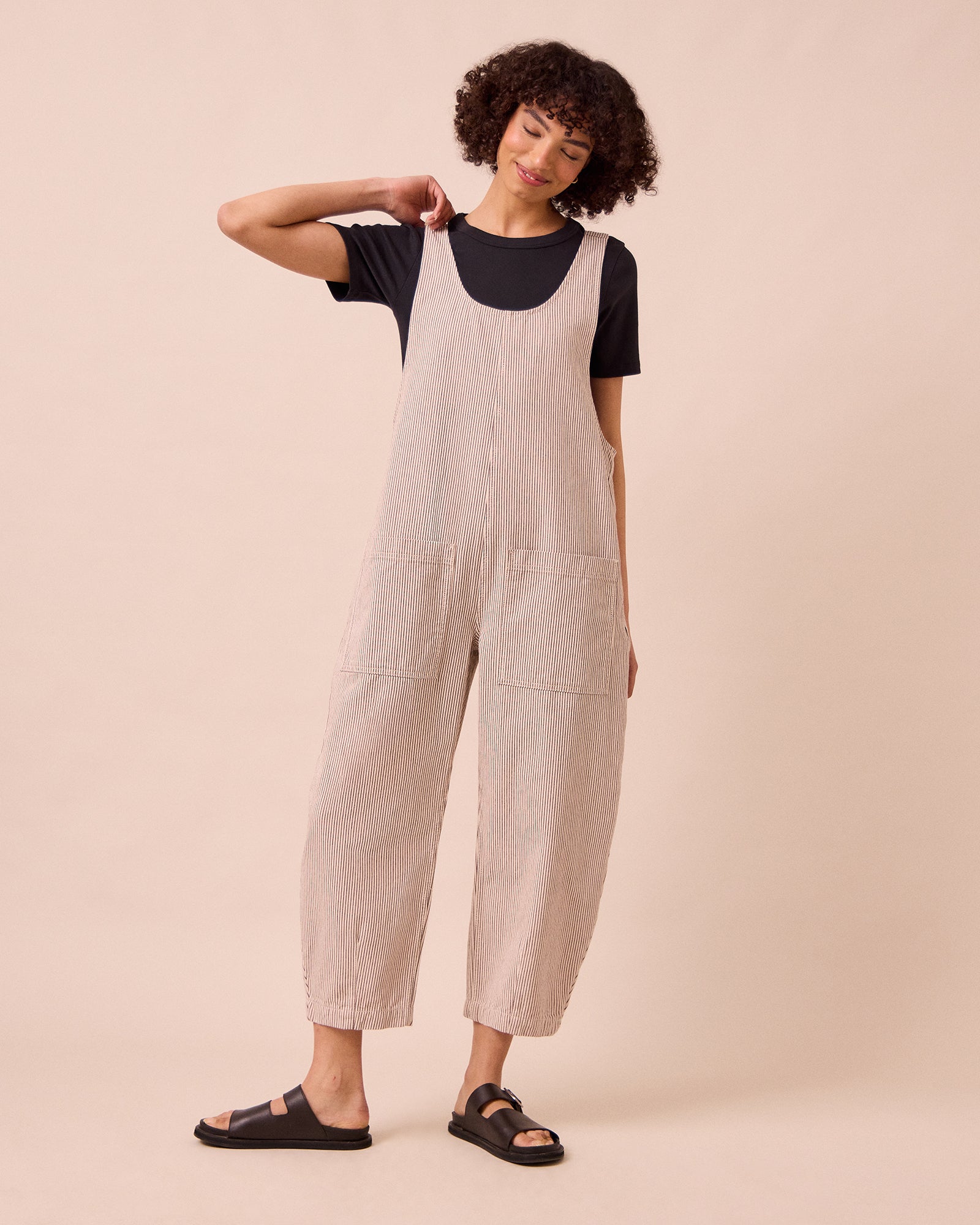Ophelia Shell Hickory Stripe Denim Jumpsuit – Beyond Nine