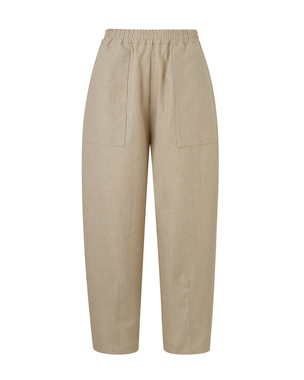 huxley oat linen trousers front