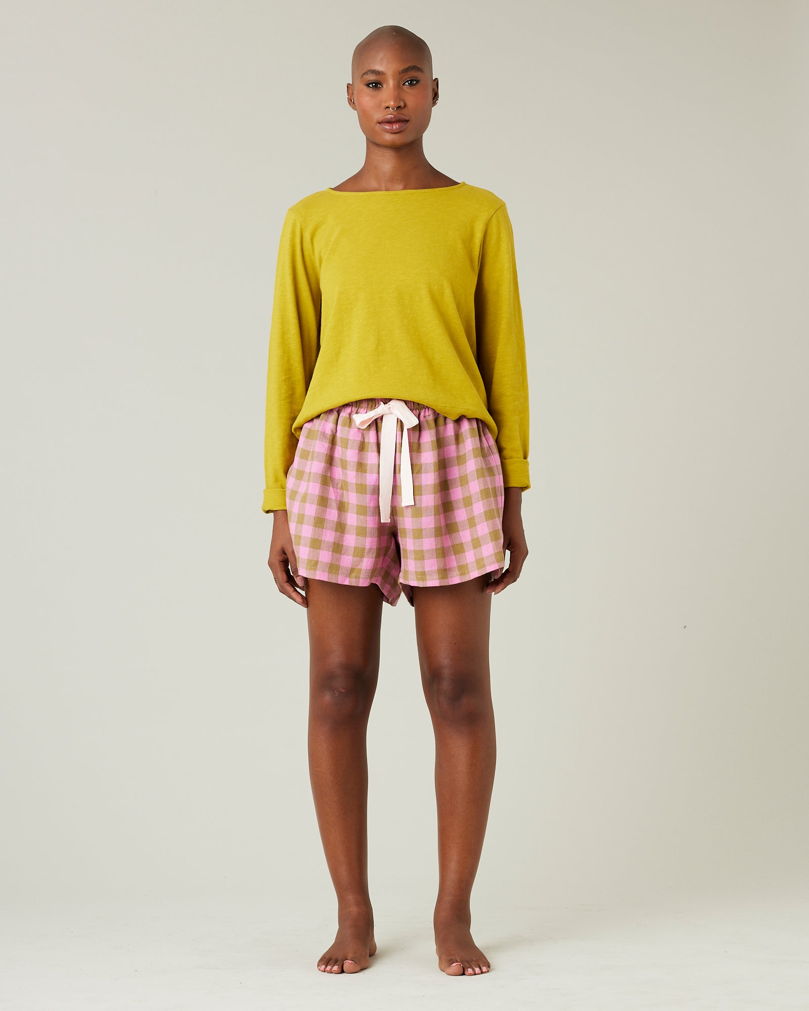 Pink and green shorts 2025