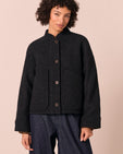 Reese Black Boiled Wool Jacket