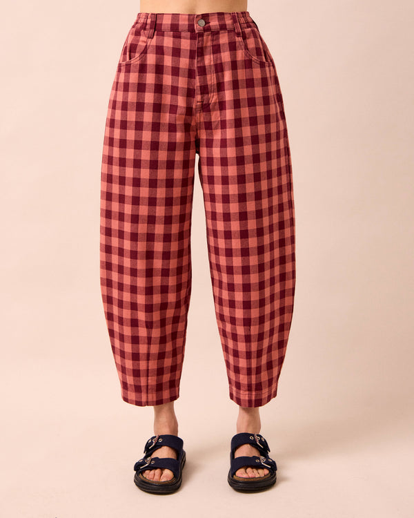 model wears remi cactus rose denim jeans front