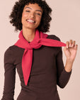 Ribbed Rhubarb Knitted Neckerchief