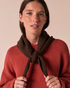 Ribbed Walnut Knitted Neckerchief